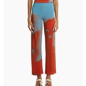 Paloma Wool Teal and Red Wide Leg Pants